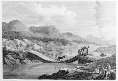 Self portrait sketching the bridge on the Bafing River, Senegal, from 